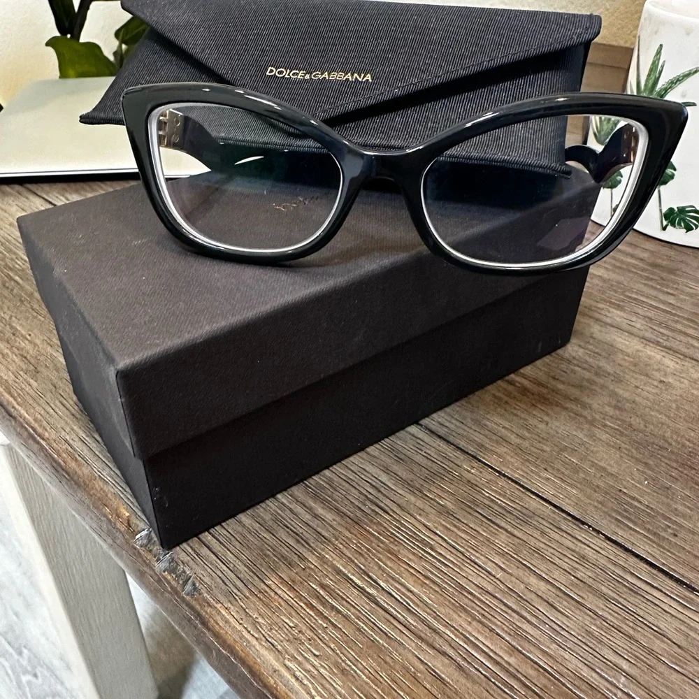 Dolce & Gabbana Black Cat Eye Eyewear - Picture 1 of 4